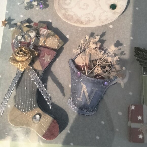 Christmas Themed 3D Stickers Cards Scrapbooking Snowman Handmade Embellished - Picture 6 of 12